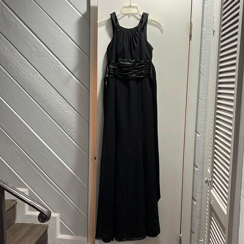 David’s bridal long black gown